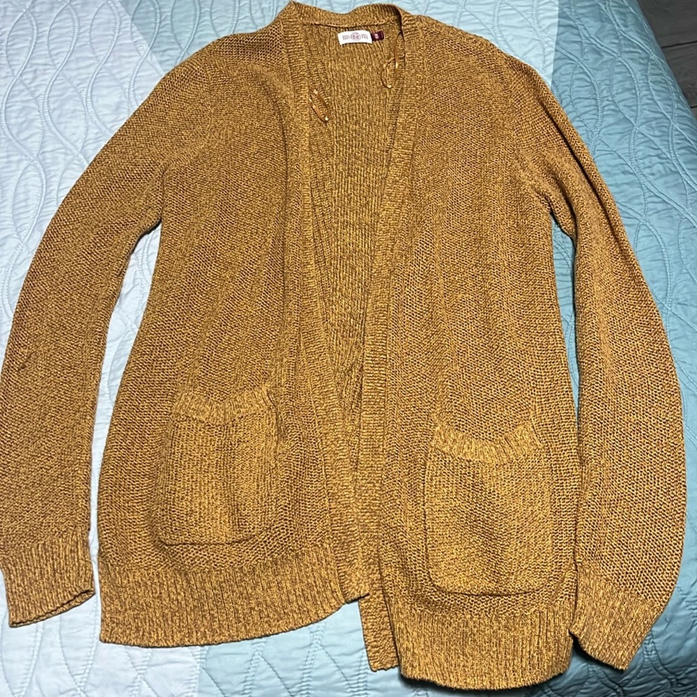 Yellow cardigan